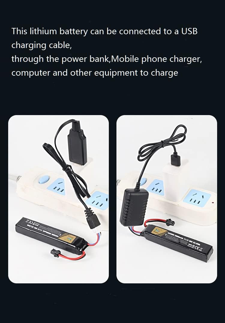 Fraternize 1800mAh 11.1v Lipo Battery Airsoft 30C High Discharge Rate Rechargeable Battery with T Plug & JST XH Connector for Airsoft Guns Rifle Model splatrball Hobby Universal Airsoft Battery 11.1v - Image 4